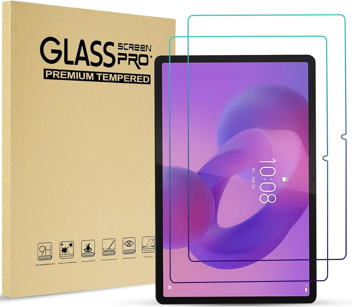 2 Protectores Vidrio Templado Lenovo Yoga Tab
