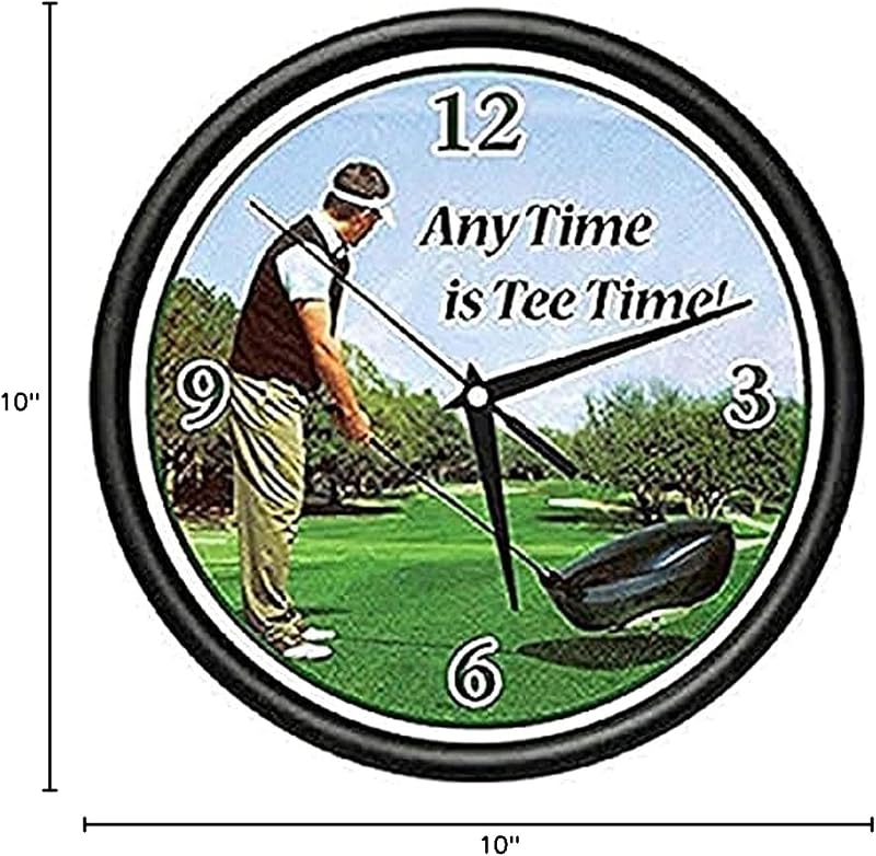 Reloj pared golf club regalo guante bola