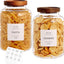 2 Tarros Vidrio Tapa Madera 70oz Almacenamiento Harina