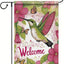 Bandera jardín colibrí 12x18pulg doble cara decoración