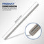8 Pzas Varilla Roscada Acero Inox M10x255mm con Tuercas