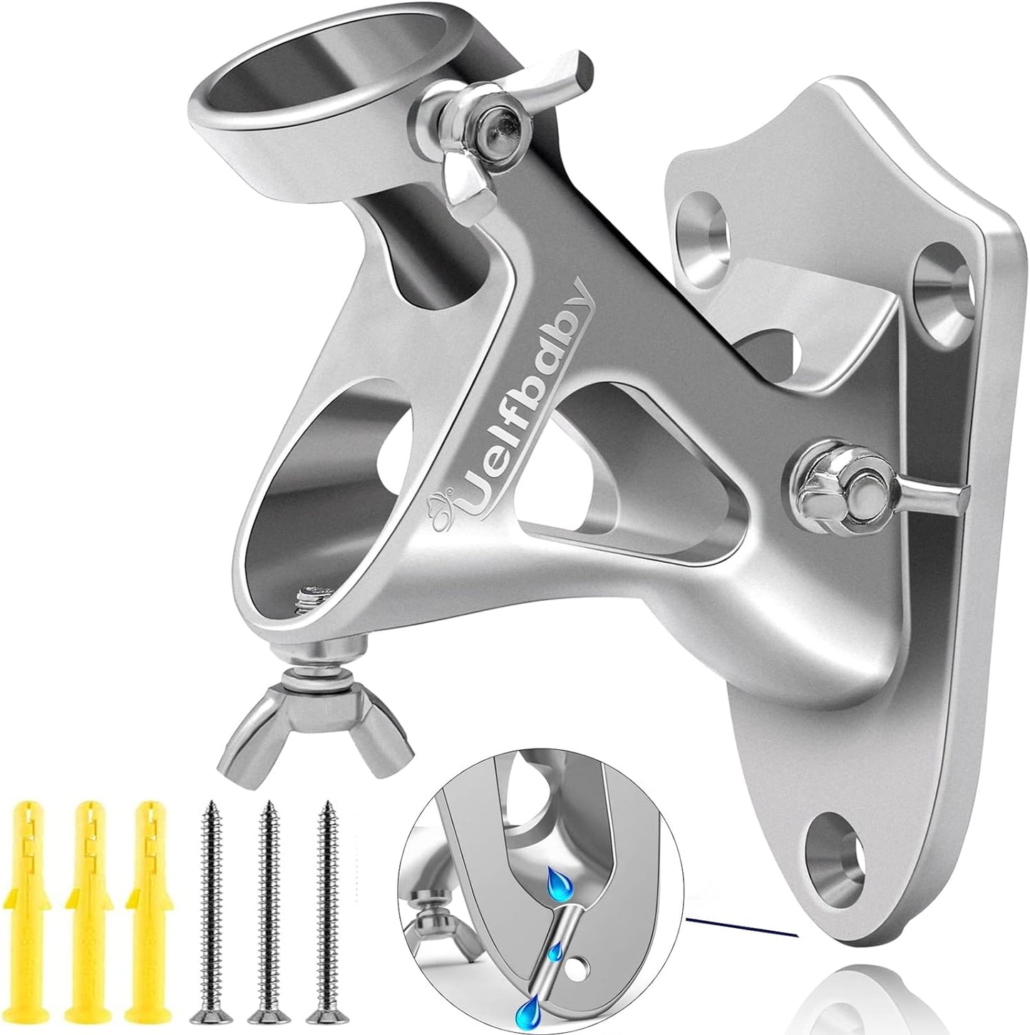 Soporte bandera acero inox 304 2 posiciones 1"