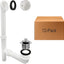 Conjunto tubular baño blanco cromo tapón giratorio 12 pzas