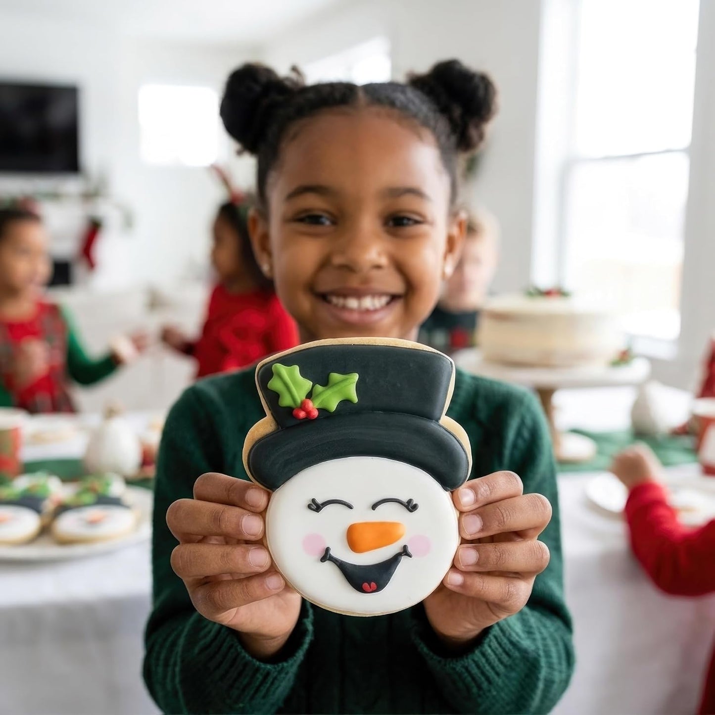 Cortador galletas cabeza muñeco nieve 4pulg