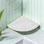 Estante ducha esquinero mármol 9" pared blanco Carrara 2uds