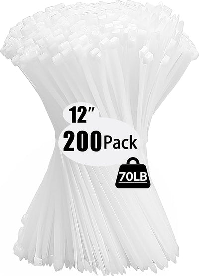200 Bridas Alambre Cremallera 12pulg 70lb Autobloqueantes