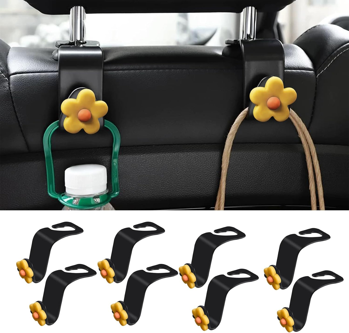 8 Ganchos para reposacabezas asiento coche almacenamiento