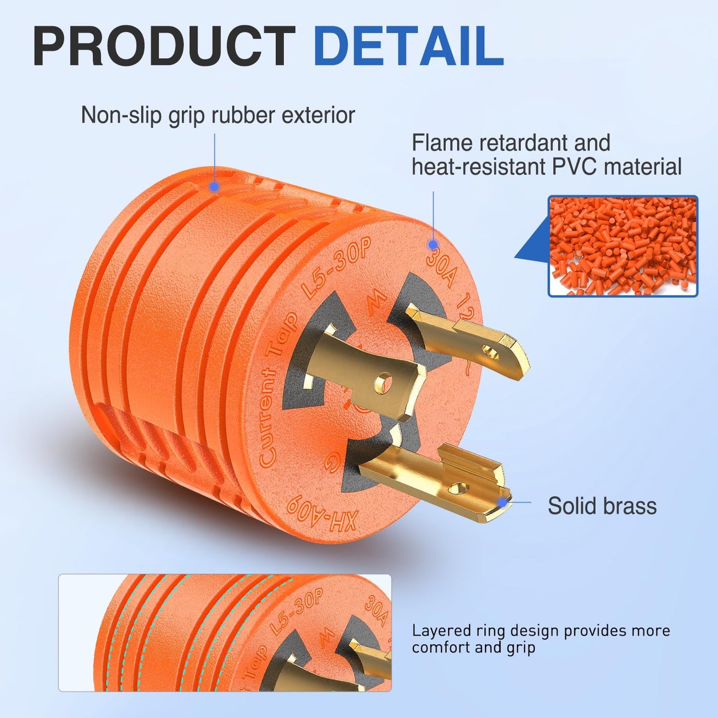 Adaptador corriente RV 30A L5-30P TT-30R enchufe giratorio