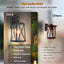 Farol pared exterior 17pulg negro impermeable para porche