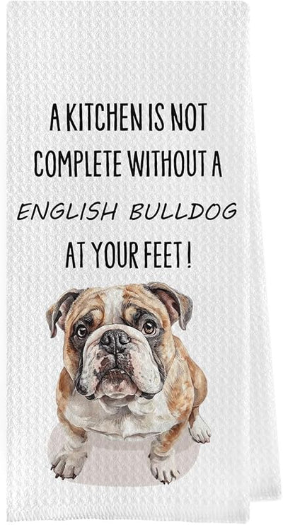 Toalla cocina decorativa bulldog inglés 40x60cm