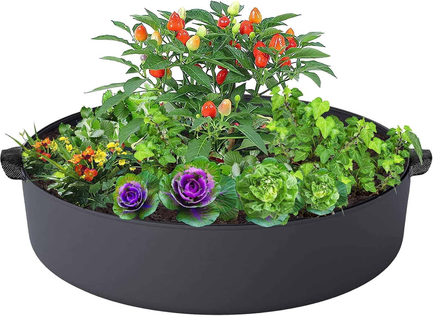 Bolsas cultivo 15gal redondas tela transpirable con asas