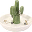 Soporte anillo cactus cerámica plato blanco joyas regalo