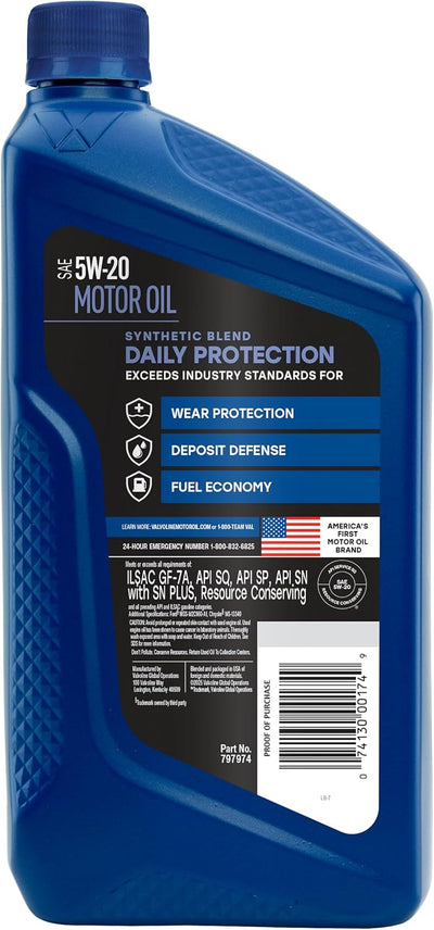Aceite motor sintético 5W-20 1qt