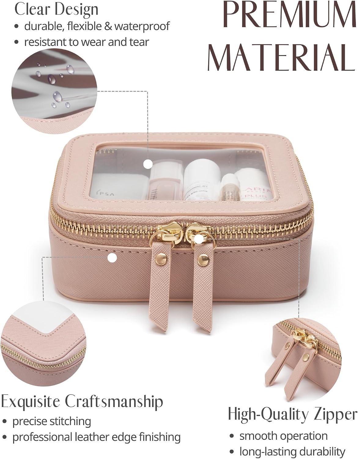 Bolsa maquillaje transparente con cremallera viaje