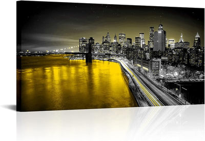 Lienzo pared diseño puente Brooklyn Nueva York moderno