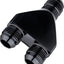 Adaptador divisor 10AN macho aluminio negro