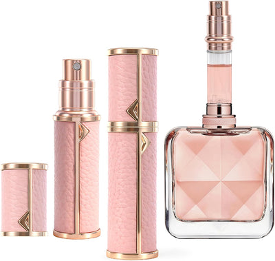 Botella spray perfume recargable 0.17oz piel autentica