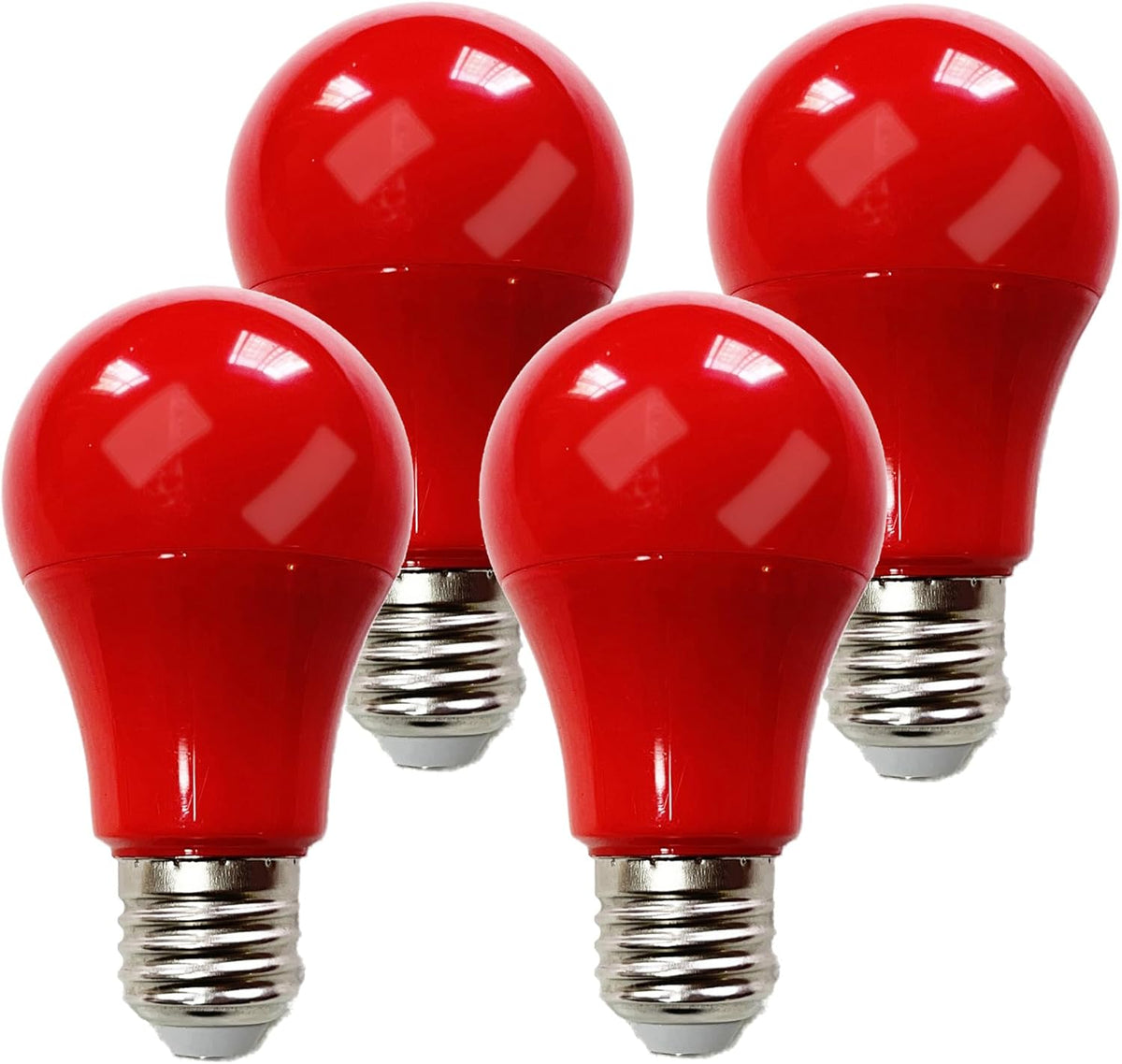 Bombilla roja A19 E26 100W pack para fiestas y decoración
