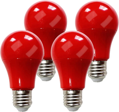 Bombilla roja A19 E26 100W pack para fiestas y decoración