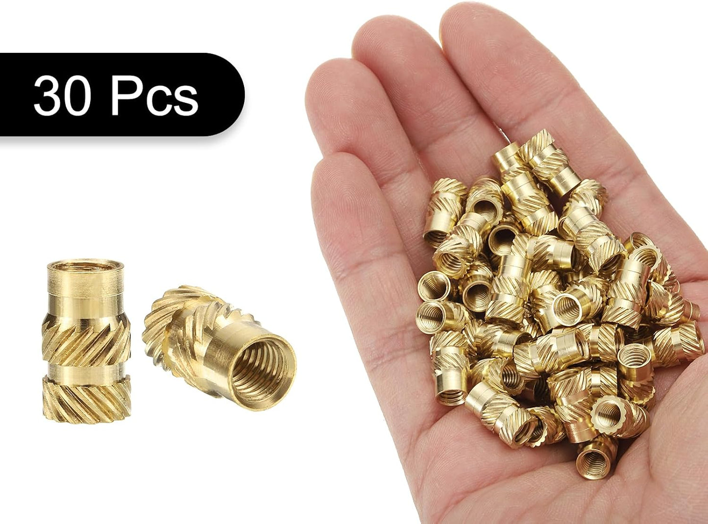 30 Pzas Inserciones M5 Latón para Impresión 3D