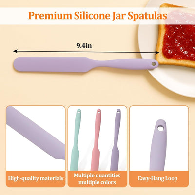 3 Pzas Espátulas Silicona Mini Raspador Mantequilla Mayonesa