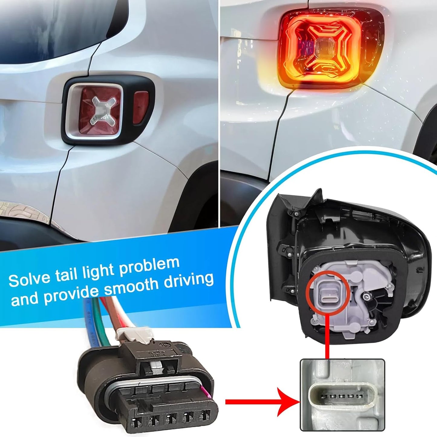 Conector arnés luz trasera Jeep Renegade 15-23