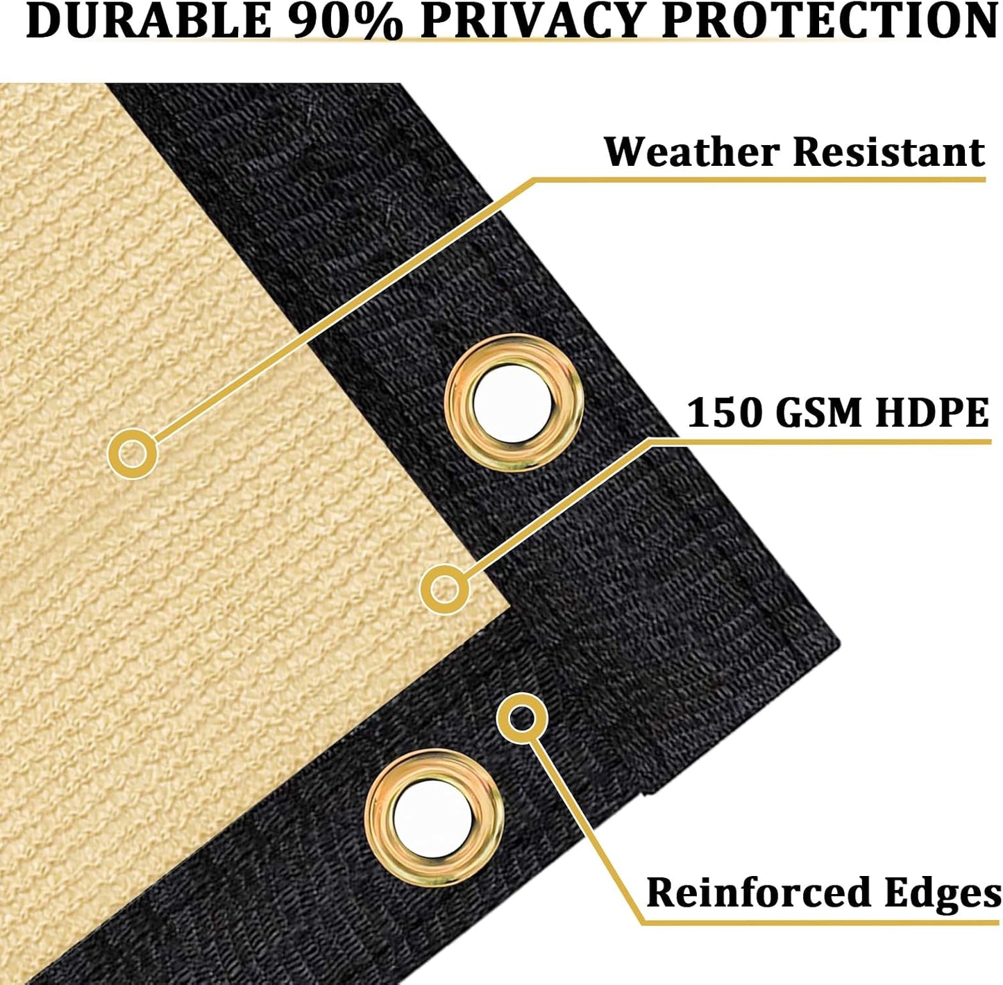 Pantalla privacidad malla 6x25" resistente