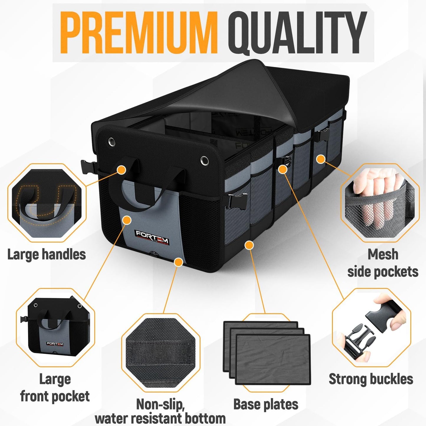 Organiz. maletero SUV 110L plegable antiderrap