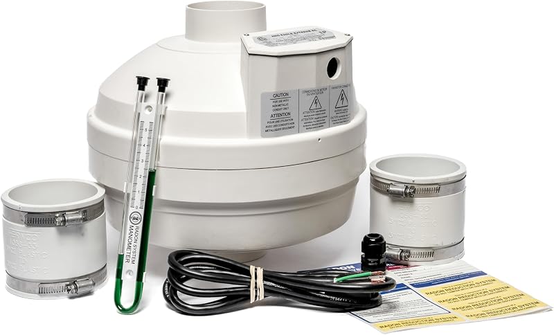 Ventilador radón silencioso 3pulg kit instalación