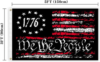 Bandera patriótica 1776-2026 para Día Caídos 3x5
