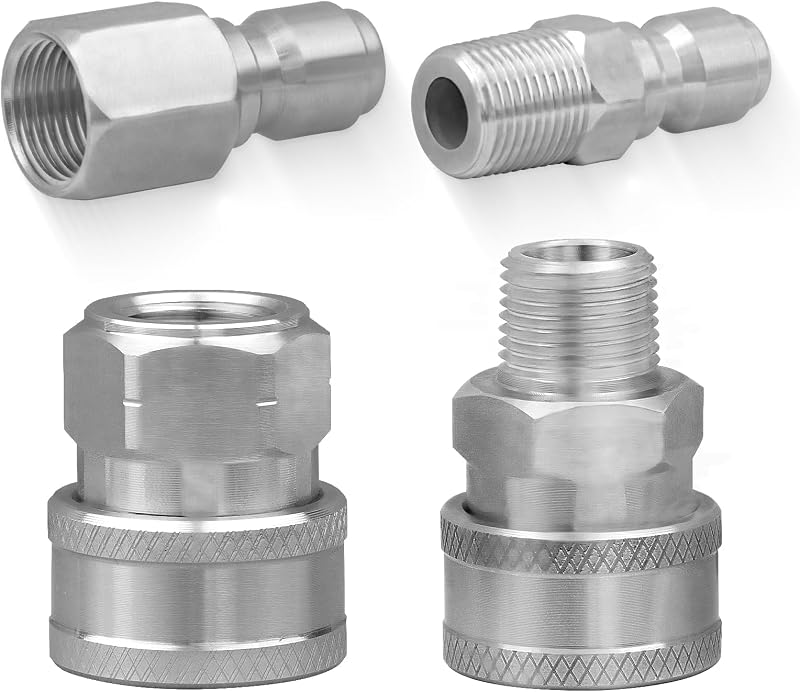 Acopladores presión 3/8pulg acero inox 5000psi pack 4