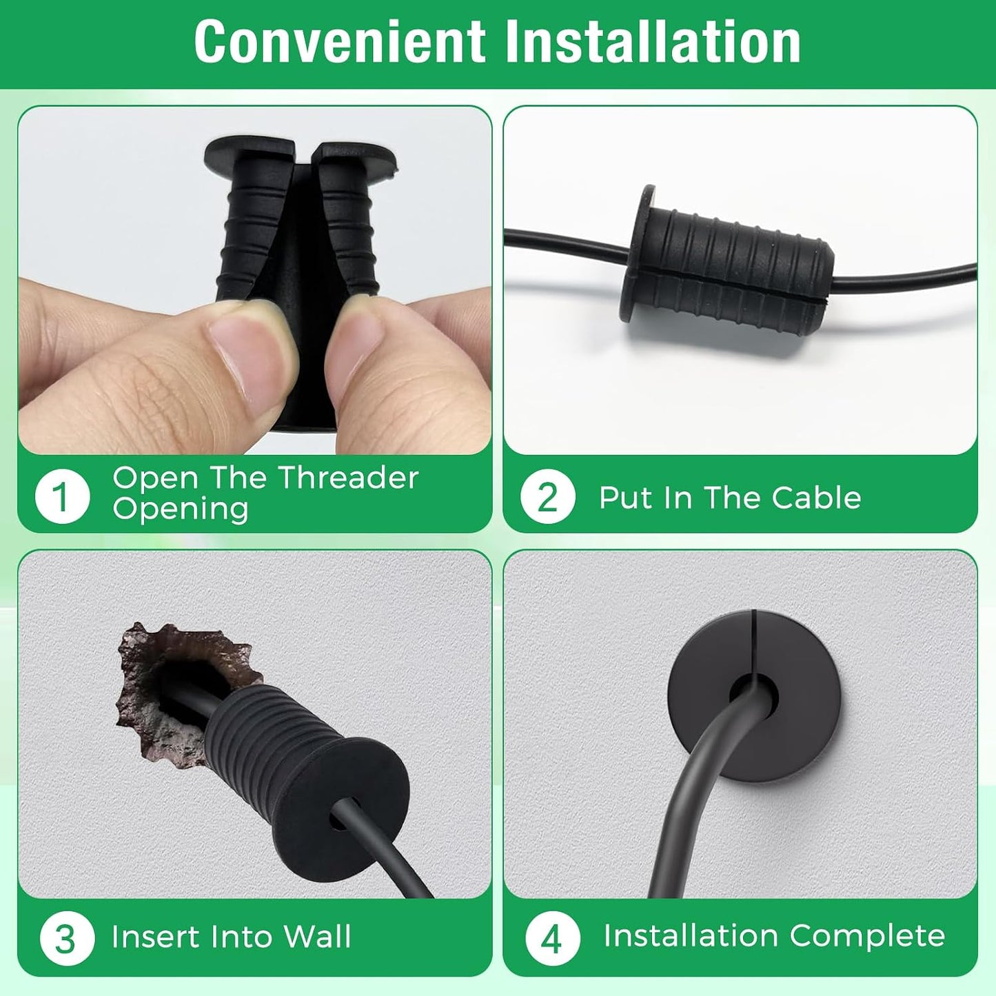 6 Pzas Ojal Starlink para Cable 3/4 Antiderrap