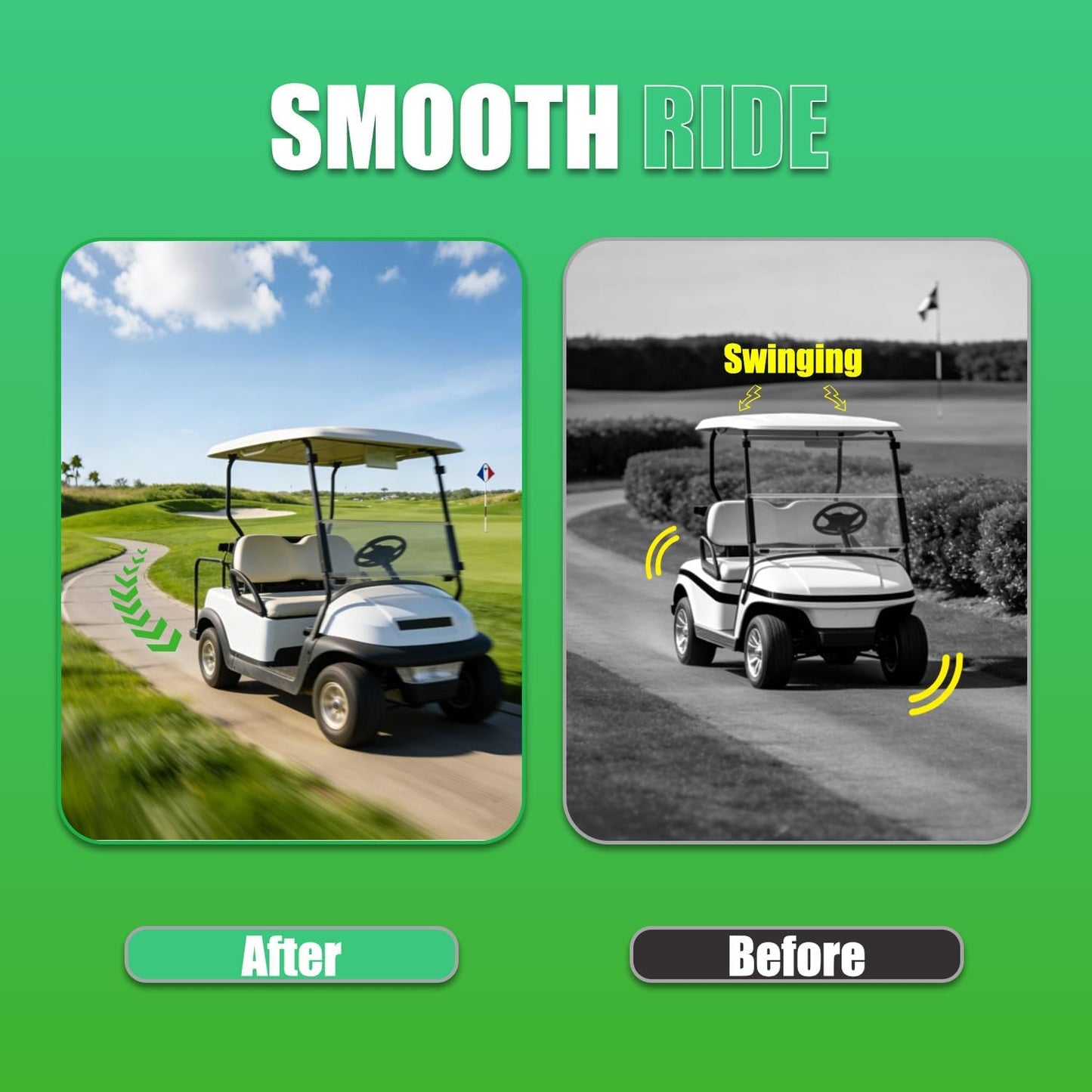 Set amortiguadores traseros carrito golf comp 1988+
