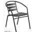 Silla apilable metal negro listones aluminio