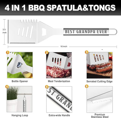 Kit accesorios parrilla acero inox grueso patio