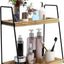 Organiz. de baño 2 niveles estante madera cocina