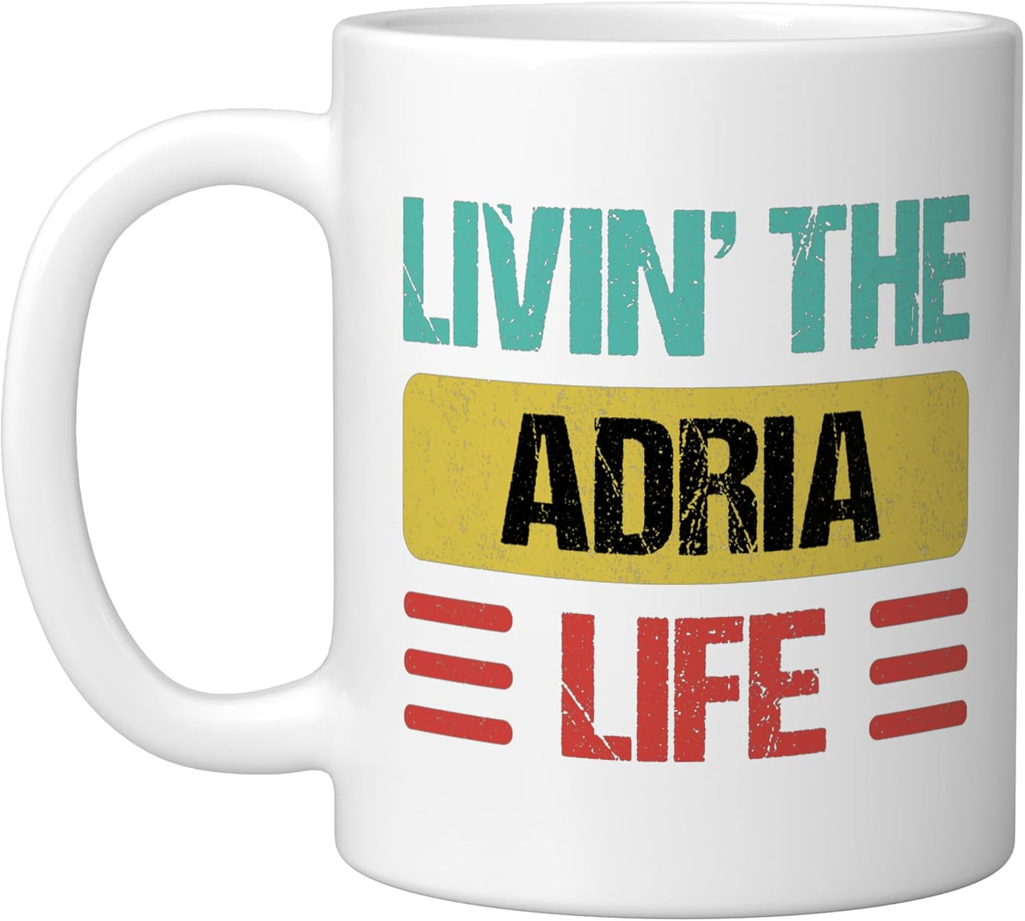 Taza Cerámica Adria Name Blanca