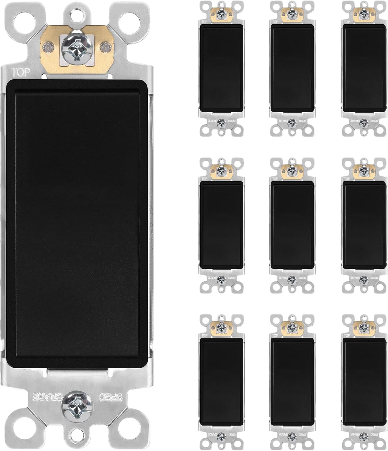 Interruptor decorativo 3 vías 120V/277V 15A autoconectado