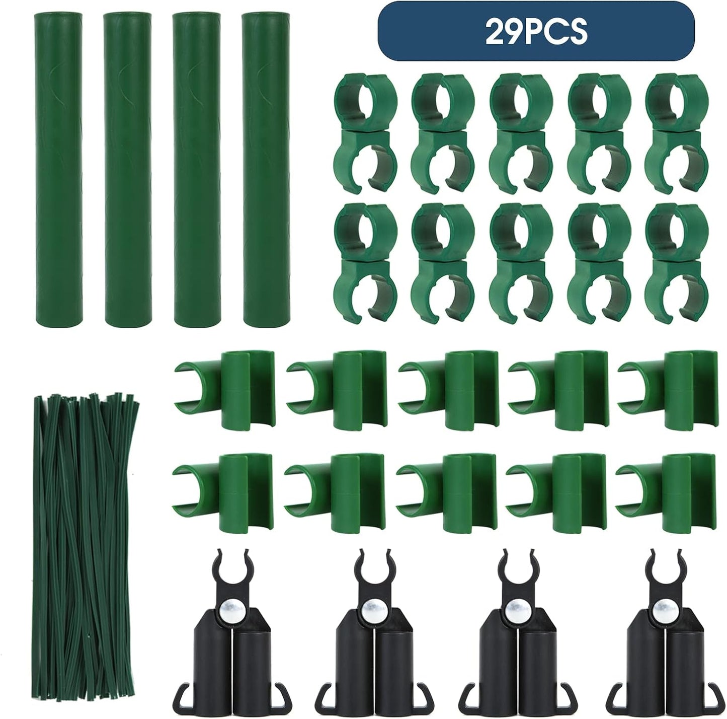 Conectores ajustables para estacas plástico 0.78pulg