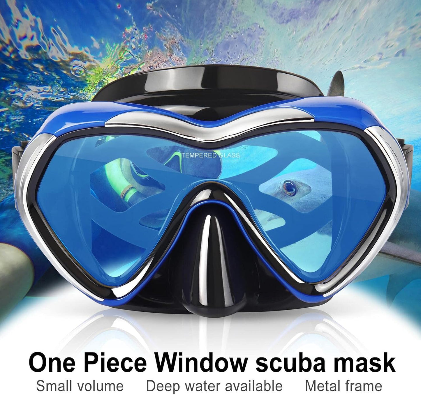 Máscara buceo antivaho con cubierta nariz