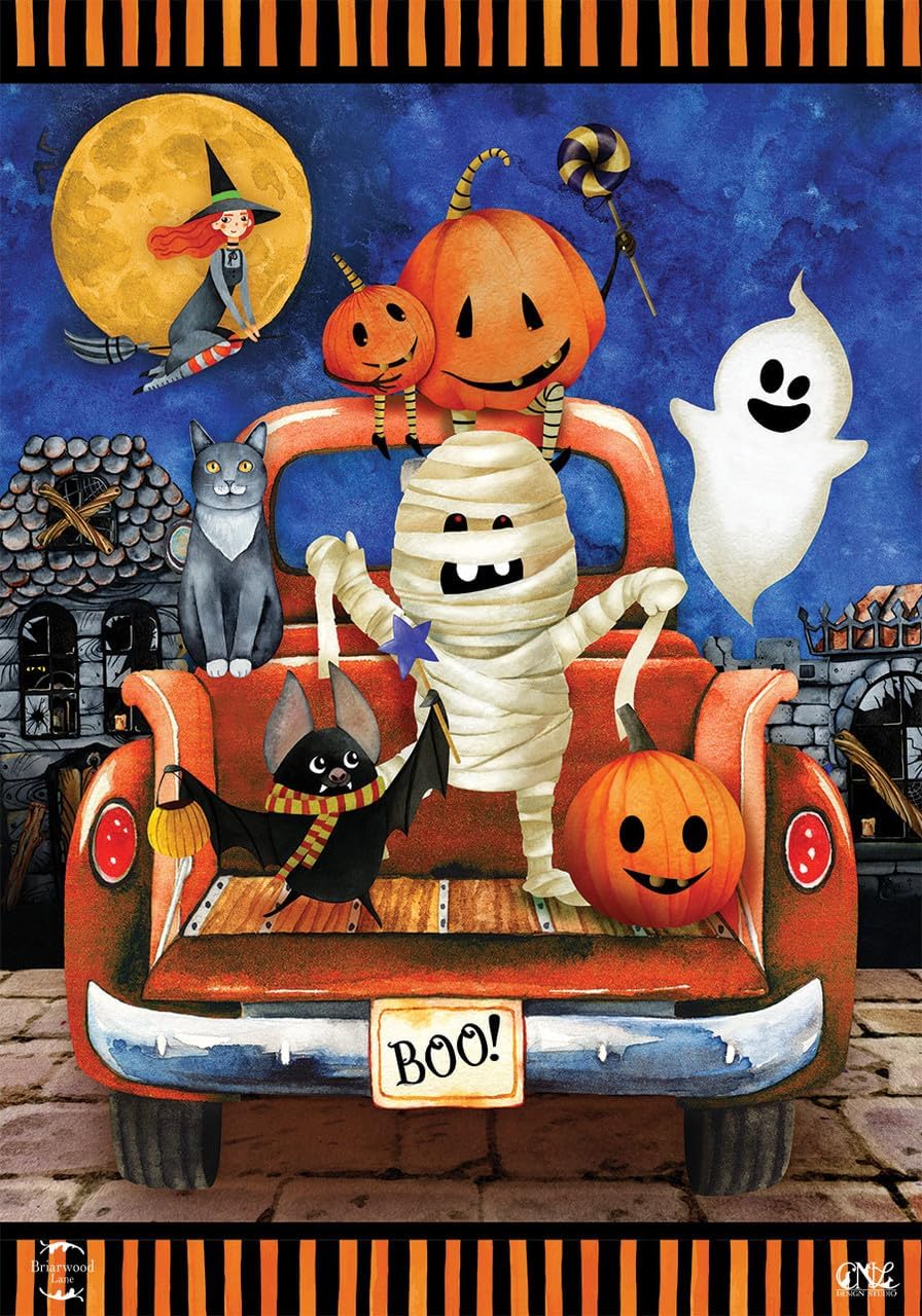 Bandera Halloween 40x28 Pulg para Decoración de Fiesta