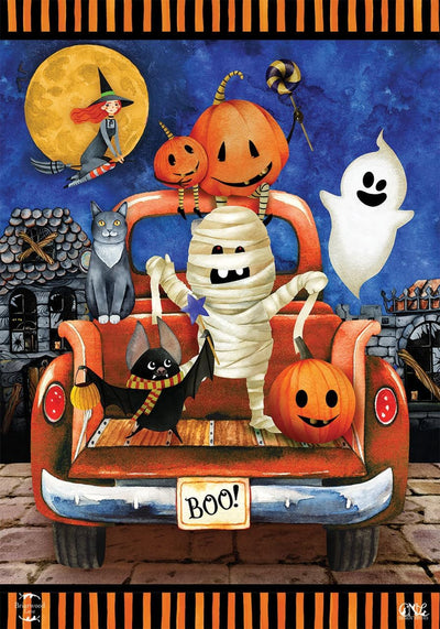 Bandera Halloween 40x28 Pulg para Decoración de Fiesta