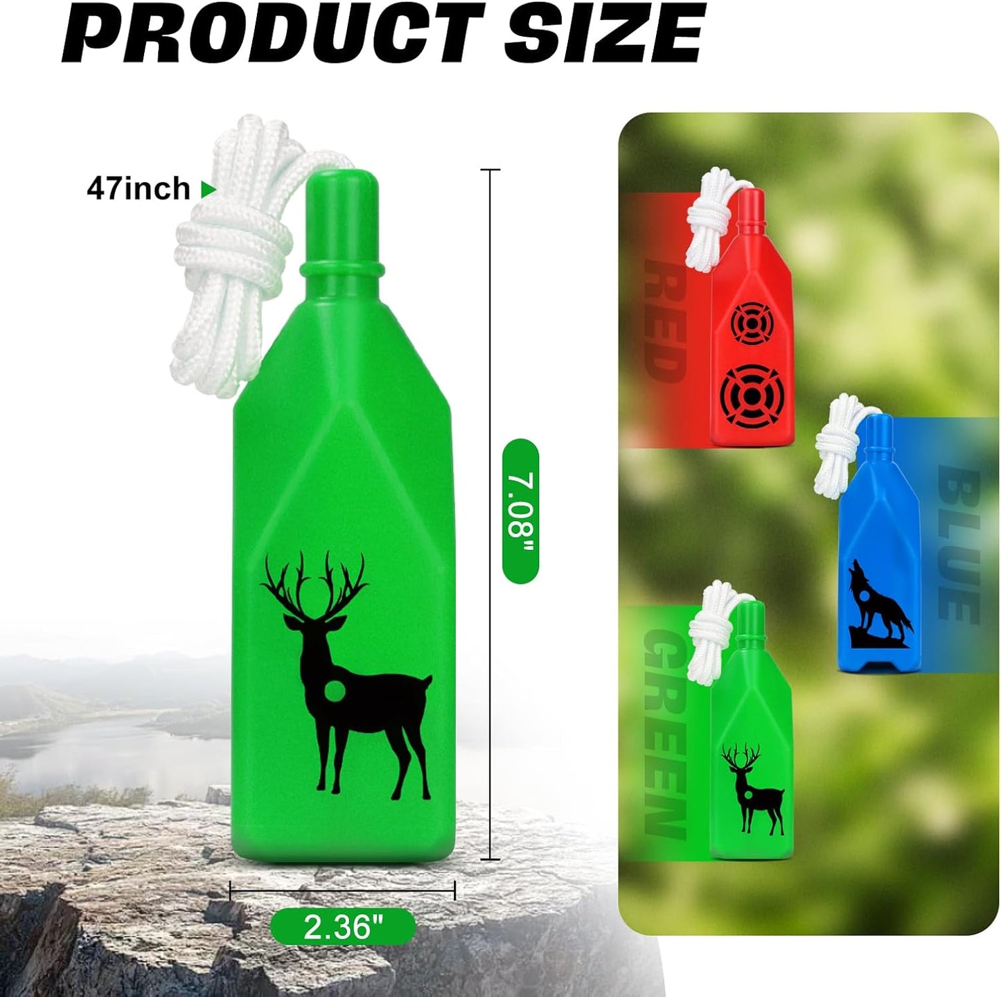 Pack 3/6 botellas plásticas para disparos con cuerda colgar