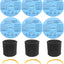 6 Filtros disco papel 3 filtros espuma para aspiradora 5gal