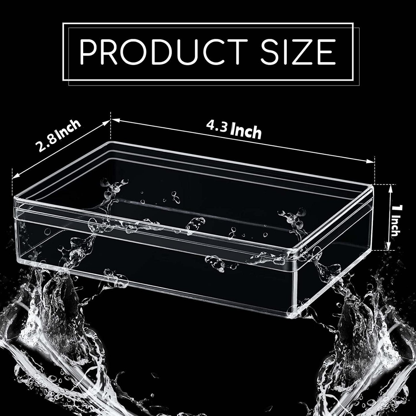 Caja acrílico transparente con tapas para almacenamiento