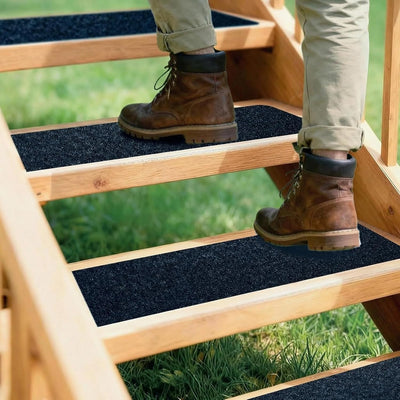 12 Pzas Cintas Antideslizantes Escalera 6x30pulg Negro