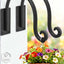Soporte colgar plantas forjado 8pulg negro duradero