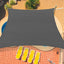 Vela sombra solar 16x20" gris oscuro 185gsm bloqueo UV patio