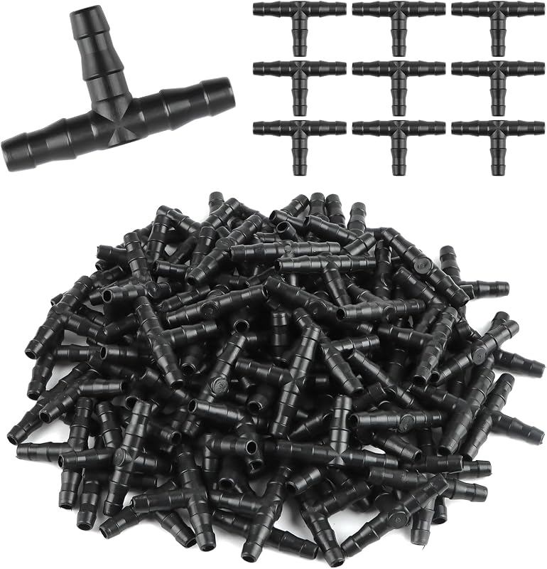 200 Pzas Accesorios T Púas 1/4pulg Conectores Riego Goteo