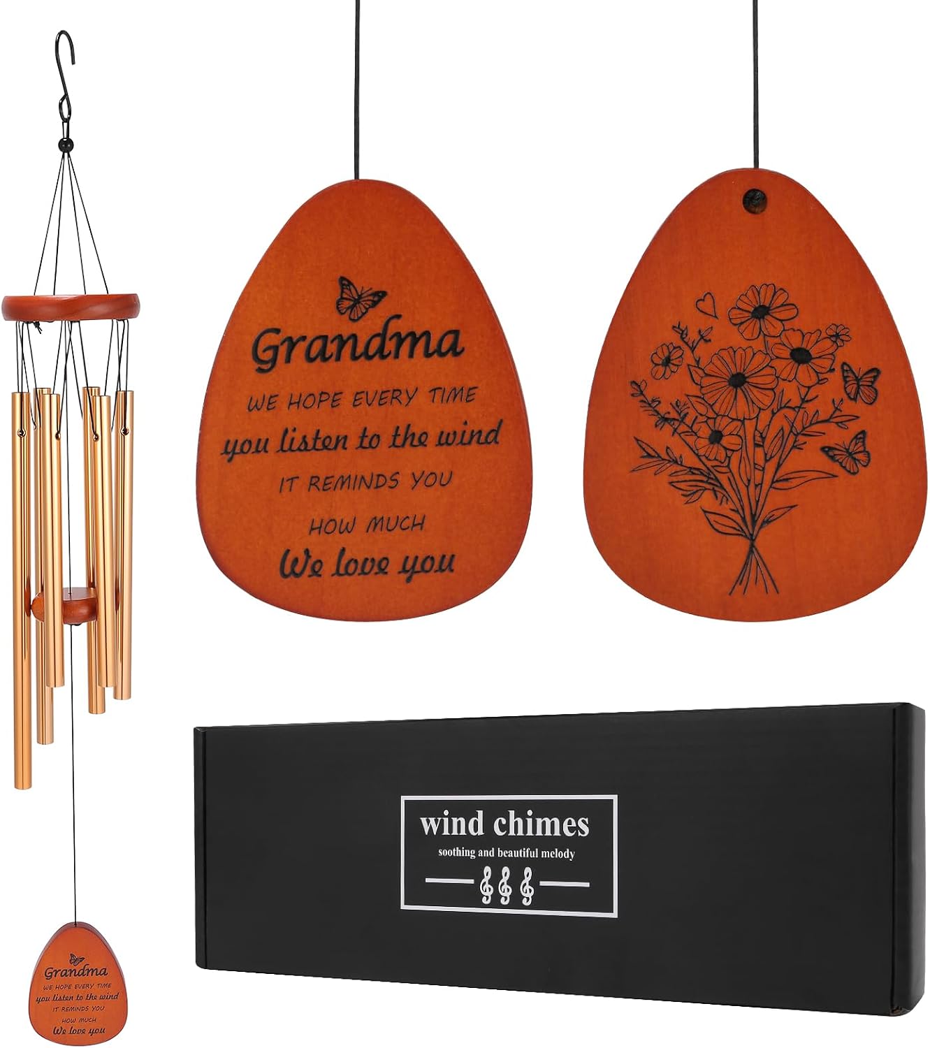 Campanillas de viento regalo para abuela exterior